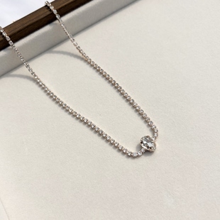 青岛外贸流行饰品欧美原单个性 宝石链超闪卡脖精品项链 小众热卖