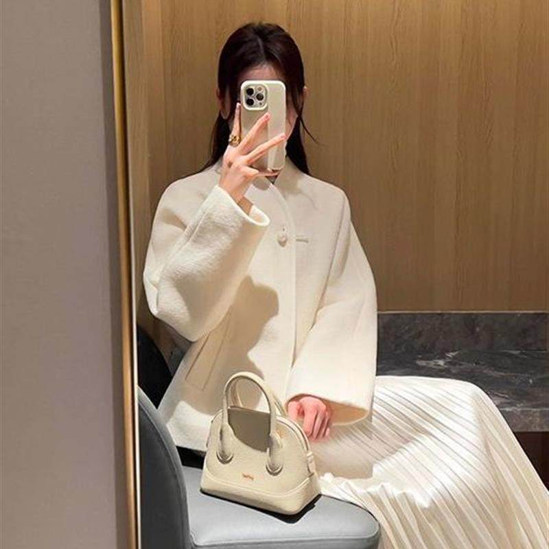 新中式国风盘扣毛呢外套女2025秋冬新款复古高级感小个子呢子大衣,女装/女士精品,时尚套装,淘宝优惠券,粉丝福利购,淘宝优惠卷