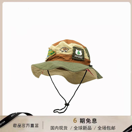 【官网正品】HUMAN BOYDM小众搞怪贴布牛仔帽可爱渔夫帽遮阳盆帽