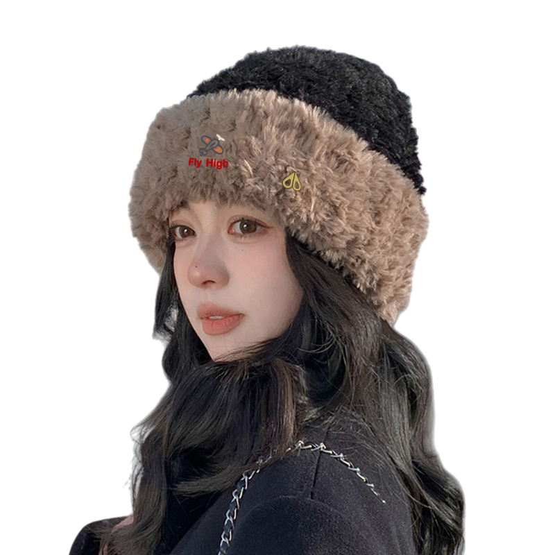 MOOSE剪刀四季毛绒针织帽男女秋冬保暖加厚护耳帽显脸小百搭时尚