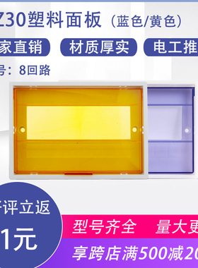 新款塑料盖子8回路黄色配电箱盖板C45家用室内PZ30空开照明面板