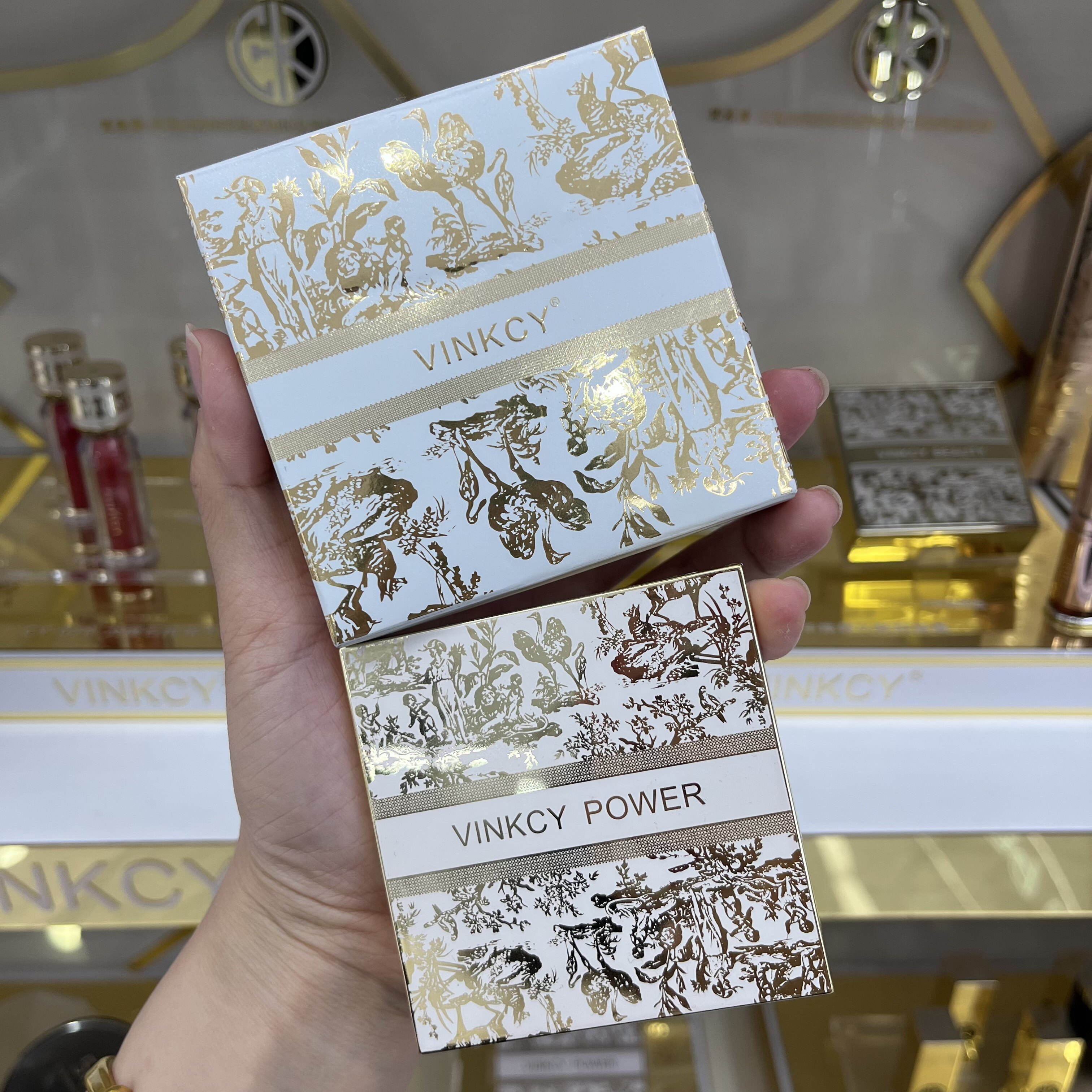 梵希茜奢华羽缎定妆蜜粉饼控油定妆干湿感光粉饼持久遮瑕毛孔定妆