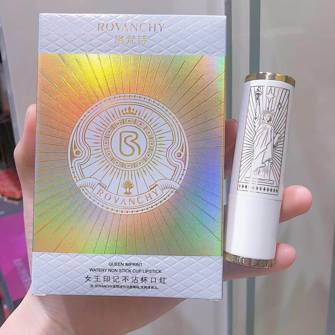 洛梵诗女王印记不沾杯口红不沾杯不掉色肉桂奶茶经典红哑光雾面