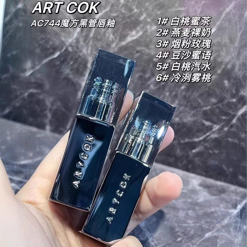 ART COK埃客魔方黑管唇釉素颜低饱和水润轻薄不易掉显白镜面口红