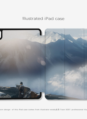 9397 wisda夫作 ipad平板壳适用于ipadpro2018/2020/2024 10.9 11寸12.9寸13寸黑色机壳