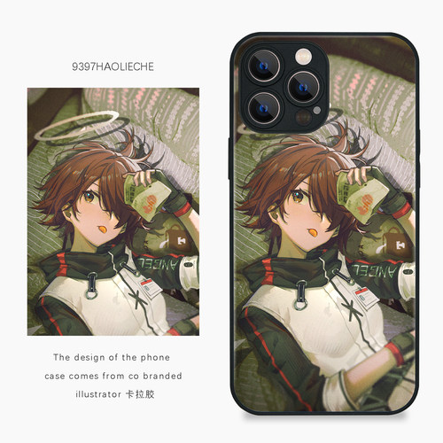 9397 卡拉胶 插画手机壳玻璃壳适用于苹果17Promax16Promax15pro14华为p50p60p70pro小米13vivooppo