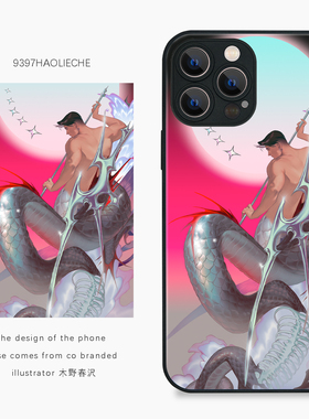 9397号列车山海经系列·雷神自创插画手机壳适用于苹果16Promax15Pro华为p60promate小米vivooppo