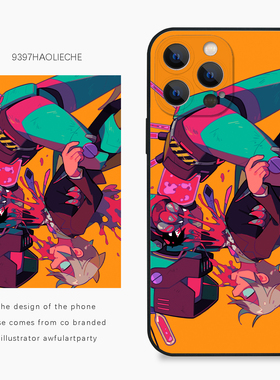 9397号列车x插画师：awfulartparty联名14正版手机壳适用于苹果17Promax16Promax15华为p60p70小米17vivooppo