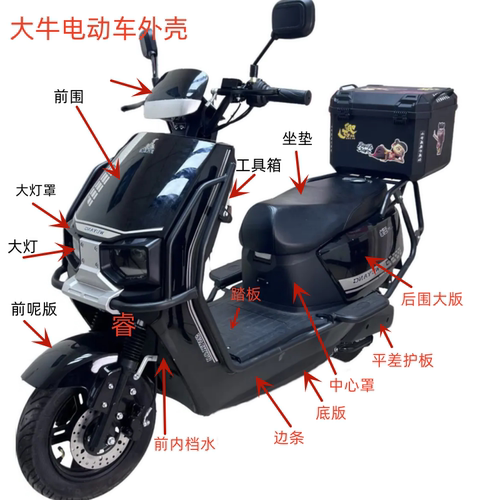 大牛电动车外壳全套配件