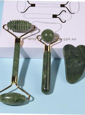 Face Massager Roller Gua sha Jade Store Scraper Roller massa