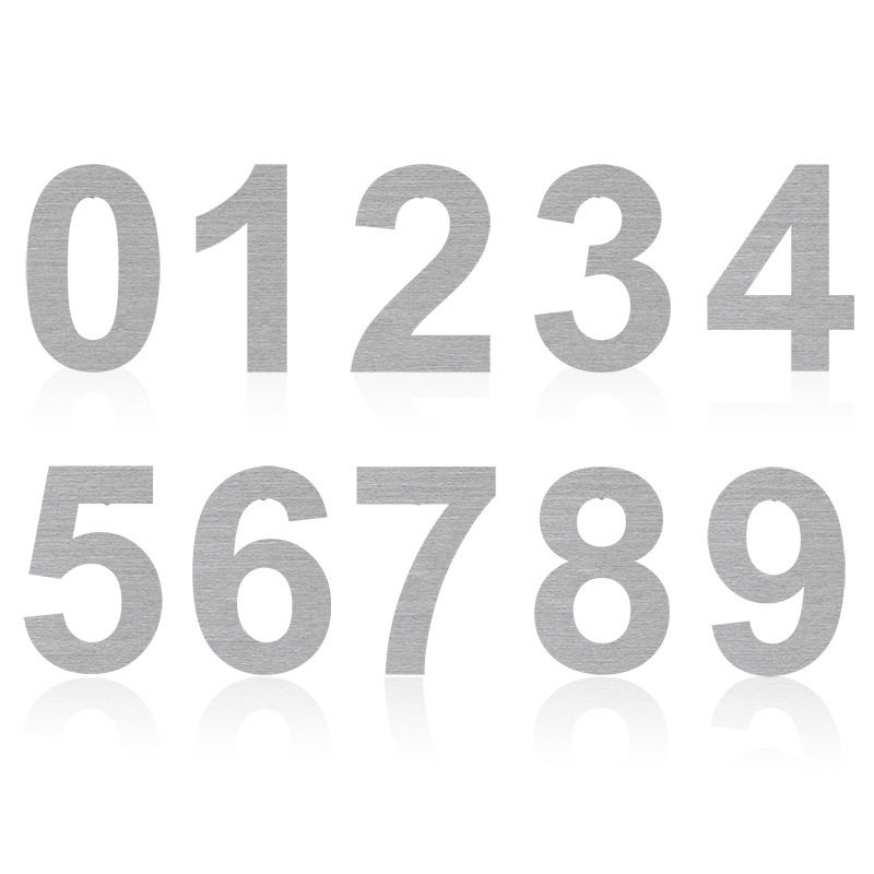 4至12英寸不锈钢悬浮拉丝现代庭院楼层数字门牌号码house number