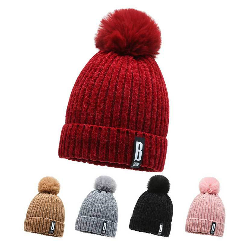 women knitted thermal warm winter hat Skullies Beanies caps