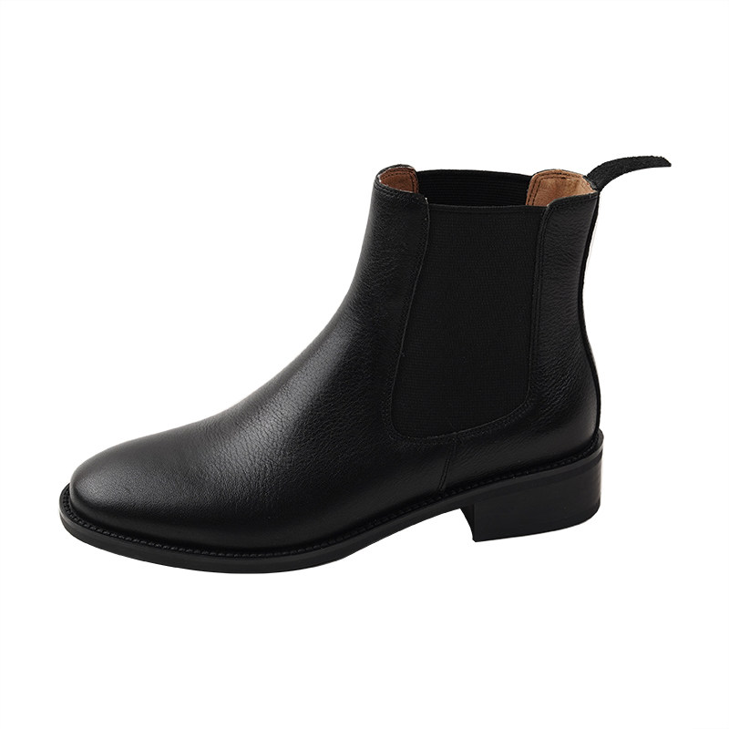 SMALL CARAT LEATHER LEATHER BOOTS WOMENS BOOTS CHELSEA BOOTS SLIM FLAT SOLES FLAT HEELS COMFORTABLE MARTIN BOOTS SPRING AND AUTUMN NEW