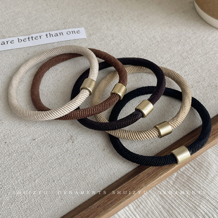 皮筋女扎头发头绳发圈高马尾高弹力耐用头绳新款 高端成人皮套