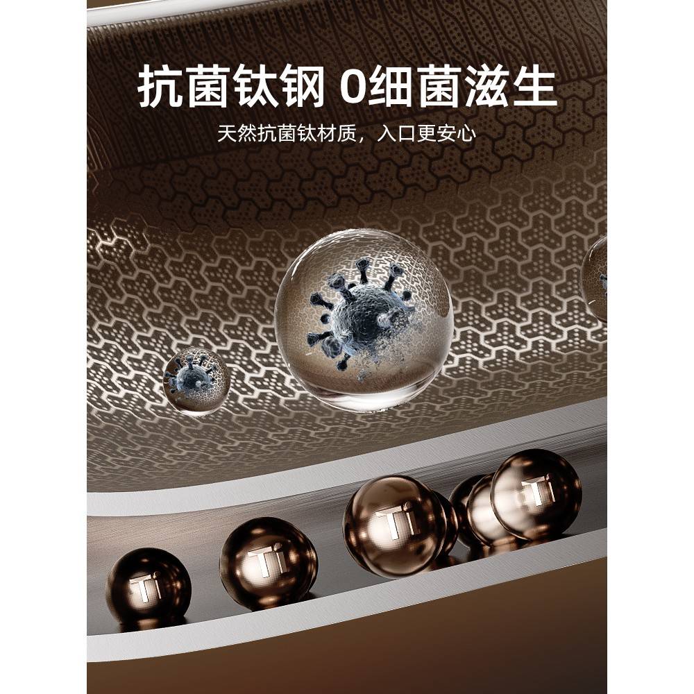 1用6L无品牌/无层锅不涂锈钢锅锅专灶不粘炒钛菜炒锅家具电3炉磁