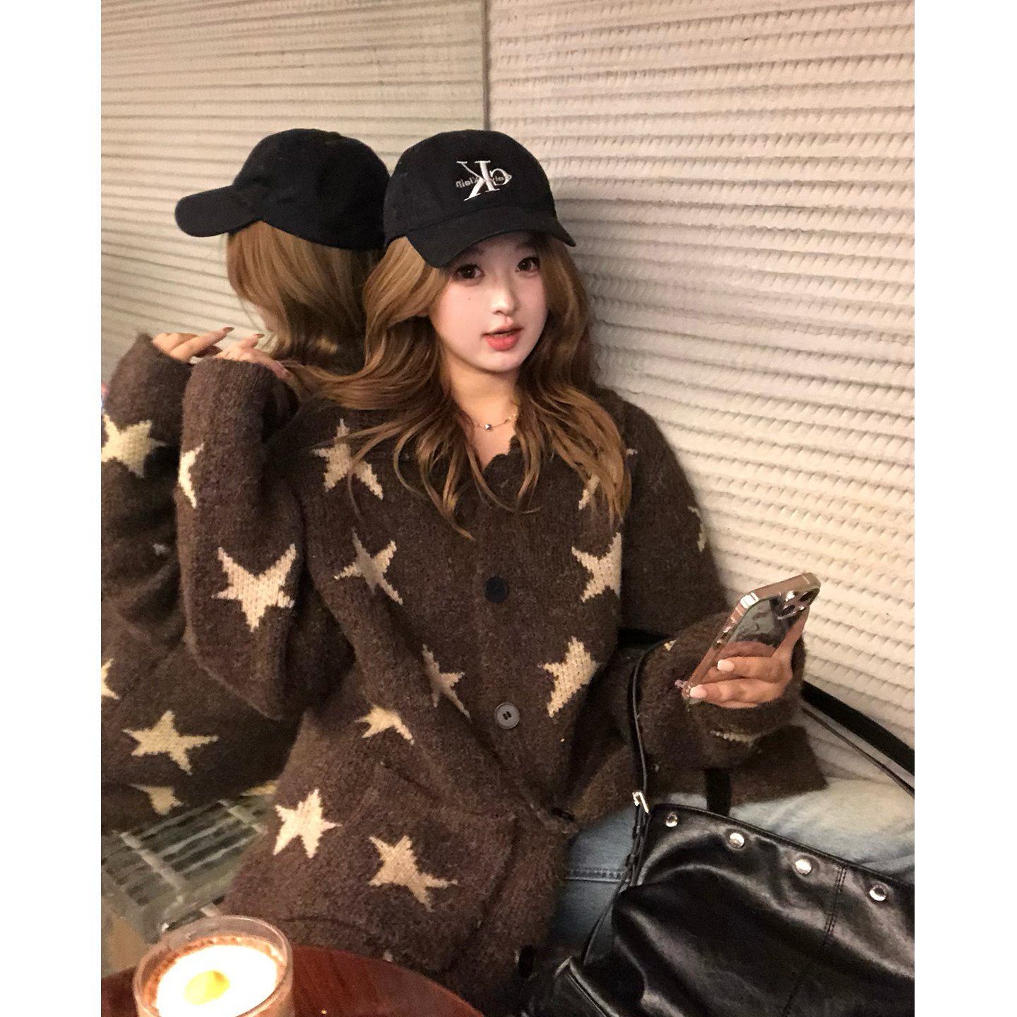 你的鱼 银河繁星 微胖mm星星印花毛衣外套 11/10 20:00 新品9折