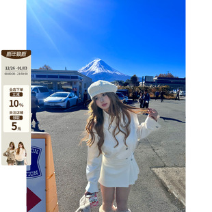 韩系微胖mm千金感气质收腰秋冬磨毛高领连衣裙 炭焙玄米 你 鱼