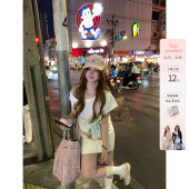 韩系微胖mm春夏动物兜量收腰印花短袖 泰兰德夏日 连衣裙 鱼 你