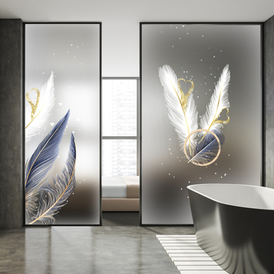 卫生间玻璃静电保护膜透光不透明防走光磨砂材质厨房窗户防油贴纸