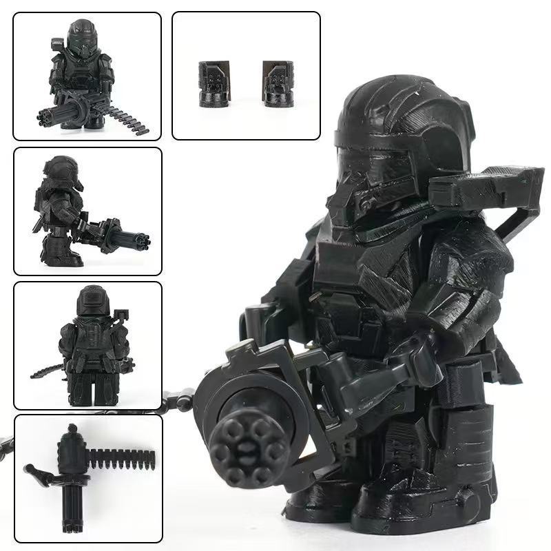 乐高地铁逃生动力机甲积木人仔七级甲火焰刀男小颗粒和平精英玩具