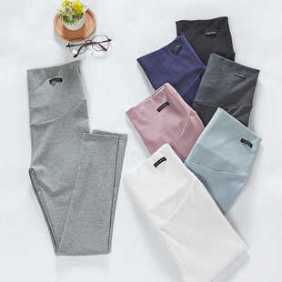 095 秋款 2024新款 春天孕妇不勒肚子可调节带托腹女黑色外穿打底裤