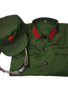 的确良套装绿色涤卡工装制服服装怀旧聚会演出服