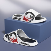 男款 室内洗澡防滑新款 家用男士 拖鞋 凉拖鞋 厚底潮流帅气足球风