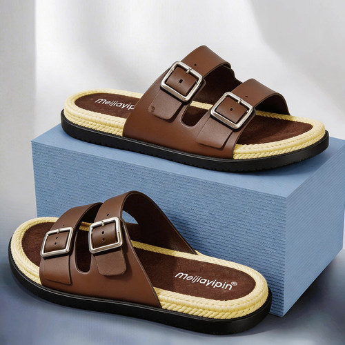 夏季男士防滑软底防臭沙滩凉鞋