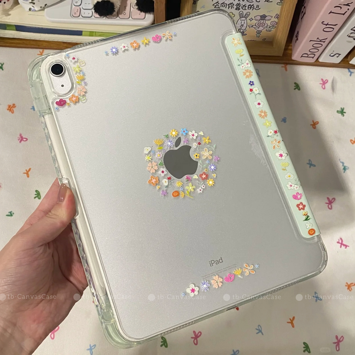 CanvasCase丨春日花朵 Y+3折ipad平板壳pro11/2026/air8全包硬壳A16/11代/10.9寸横竖屏支架10.2/mini7带笔槽