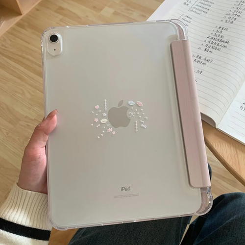 ins卡通狗狗脚印Y+三折保护壳