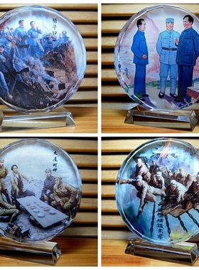 红军长征纪念品礼物装饰品摆设工艺奖品收藏模型艺术品水晶摆件