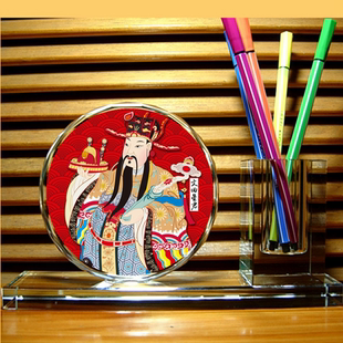 文昌帝君摆设纪念品文曲星礼品升学奖品张亚子工艺品水晶笔筒摆件
