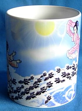 牛郎织女水杯鹊桥相会纪念品七夕礼品情人节礼物杯子爱情摆件茶杯