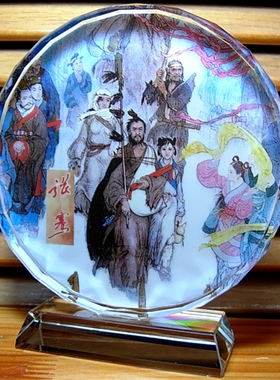 张骞出使西域纪念品装饰品摆设工艺品模型丝绸之路收藏品水晶摆件