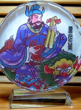 曹国舅像摆设纪念品礼品收藏品人偶模型八仙工艺品道家水晶摆件