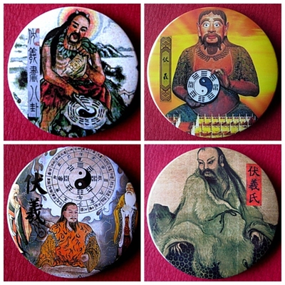 伏羲胸针纪念品礼品太昊礼品胸牌挂件人文始祖徽章收藏品羲皇胸章