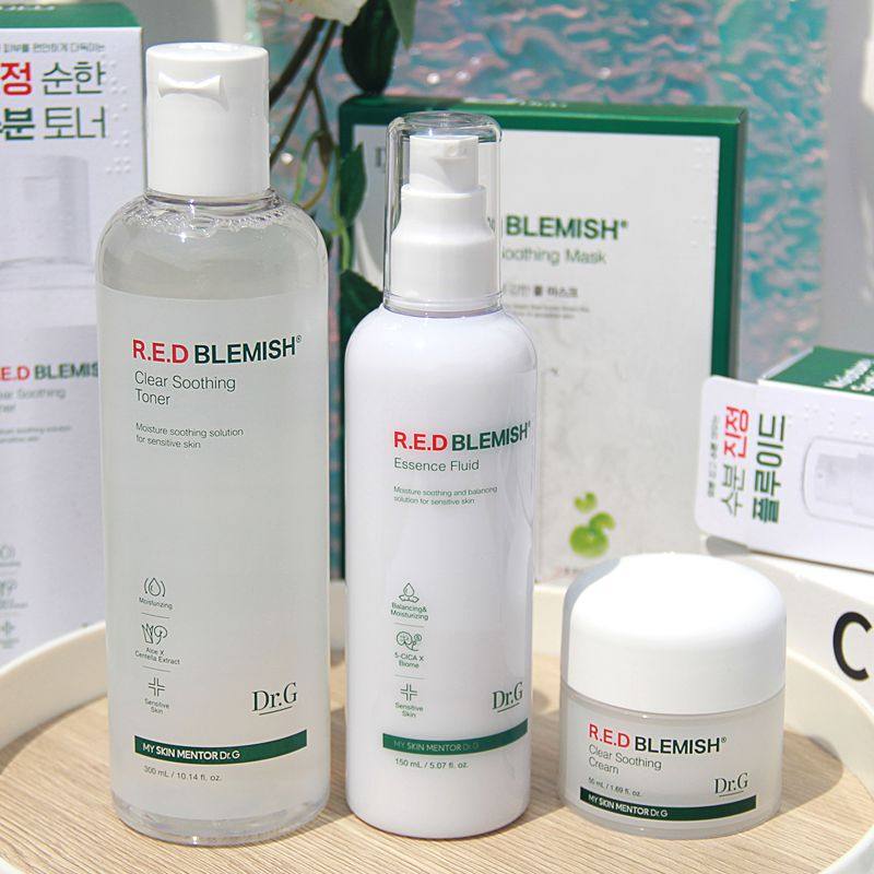 韩国Dr.G/Drg蒂迩肌水乳面霜套装补水保湿敏感肌男女学生祛痘修护
