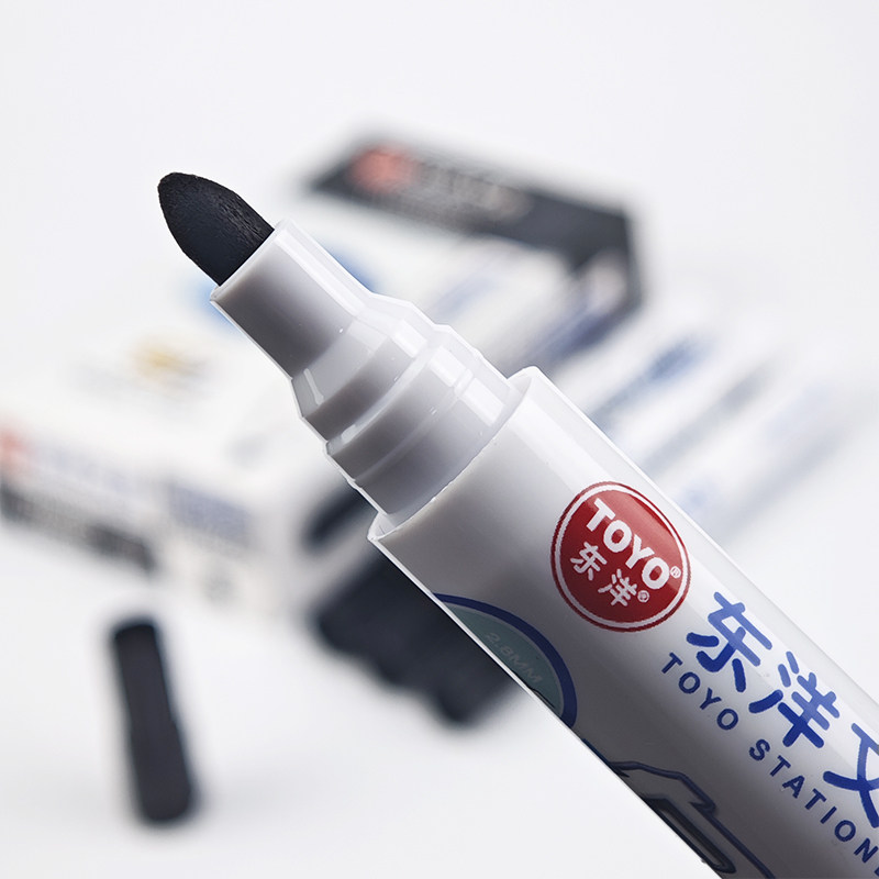 기존 TOYO 화이트 보드 펜 수성 펜 지울 수 있는 펜 화이트 보드 지울 수 있는 펜 검정 대형 펜 교사의 드로잉 보드 펜