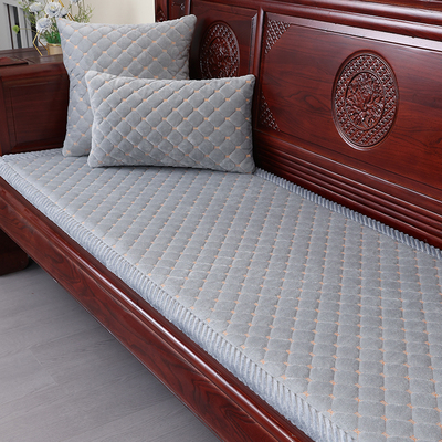 秋冬办公室沙发垫真皮沙发毛绒坐垫防滑沙发座垫简约商务沙发垫子