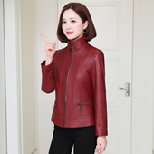 外套 上衣女士短装 小个子真皮夹克春秋2025新款 海宁绵羊皮单穿修身