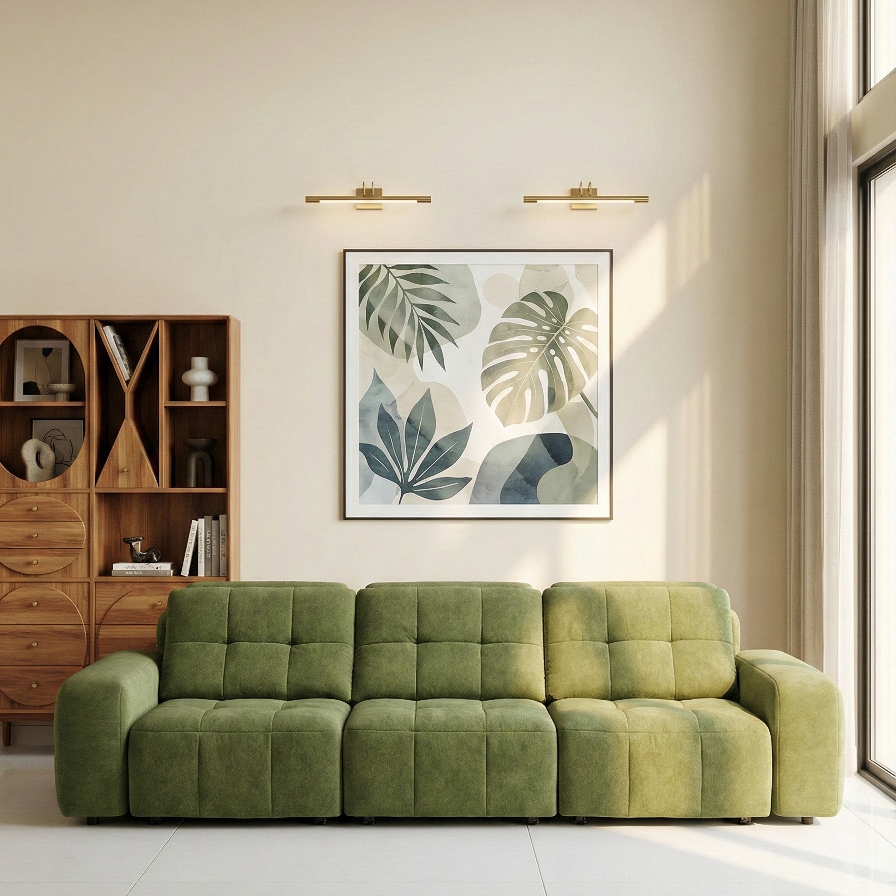 电动推床沙发极简布艺功能沙发