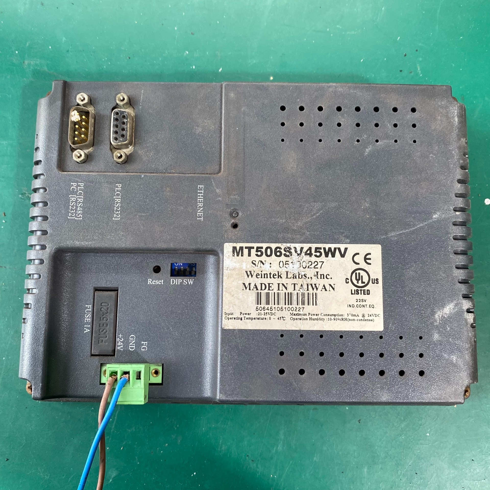 威纶触摸屏MT506SV45WV，台湾原装拆机，带RS232工业备件