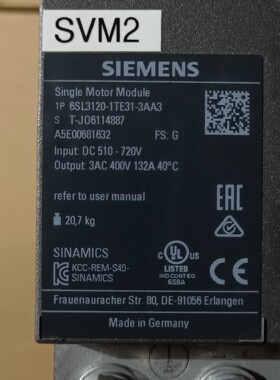 2A驱动6SL31201TE313AA3 二手工业备件