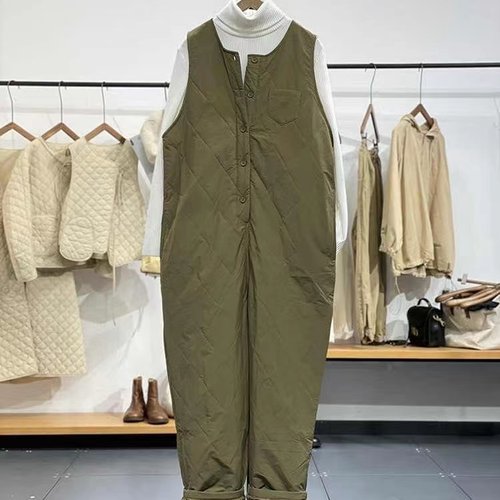 ins潮有范保暖菱格连体哈伦裤