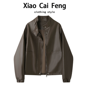 酷飒风PU皮衣机车服外套女春秋高级感独特别致夹克休闲短款 上衣潮