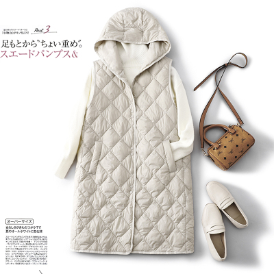 轻薄羽绒棉马甲女秋冬连帽棉服