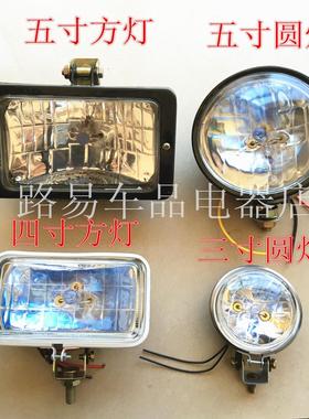 汽车12v疝气灯货车24v倒车灯侧灯强光氙气灯4寸方灯总成改装腰灯