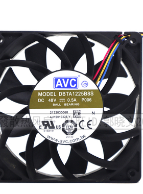 DBTA1225B8S 原装 AVC 12025 48V 0.50A PWM温控 华为交换机风扇