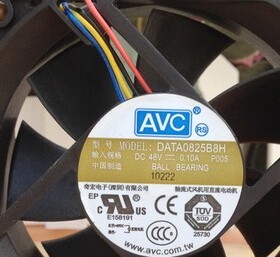 台湾AVC DATA0825B8S 8025 48v 0.1A 8厘米 大风量双滚珠风扇