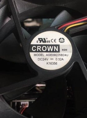 CROWN AGE09225B24U 9025 24V 0.32A 9CM 变频器舞台灯光散热风扇